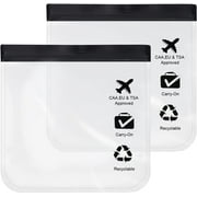 Fanhan 2pcs Clear Toiletry Bag TSA Approved Travel Toiletry Bag,Carry On Clear Bag for Travel,Airport Airline Travel Accessories Compliant Bag,Quart Sized Makeup Cosmetic bag for Women Men