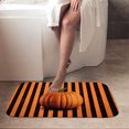 thumbnail image 4 of 1pc Pumpkin on Black and Orange Absorbent Non-Slip Bathroom Thickened Flannel Rug Decor,Soft,Quick Drying,Suitable For Indoor/outdoor Use,Bathrooms,Bedrooms,Kitchens,Terrace,Laundry Rooms,16"x24", 4 of 9