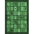 thumbnail image 1 of Ahgly Company Indoor Rectangle Southwestern Emerald Green Country Area Rugs, 4' x 6', 1 of 4