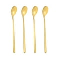 thumbnail image 1 of Cuchara de té helado de mango largo Uxcell, 12 Pcs cucharas de café de 8 pulgadas de largo, tono dorado, 1 of 1