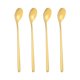 thumbnail image 1 of Cuchara de té helado de mango largo Uxcell, 12 Pcs cucharas de café de 8 pulgadas de largo, tono dorado, 1 of 1
