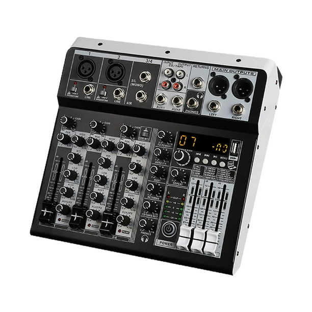audio mixer,portable dj audio mixer sound board console,4 channel stereo digital sound mixing console,professional audio mixer sound board console,gaming podcast dj studio karaoke sound perfke mezclador de audio