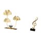 thumbnail image 5 of Figura decorativa de metal con flores y hojas, escultura de resina de hierro, adorno para estante, mesa o armario, escultura de nota musical con base, 5 of 8