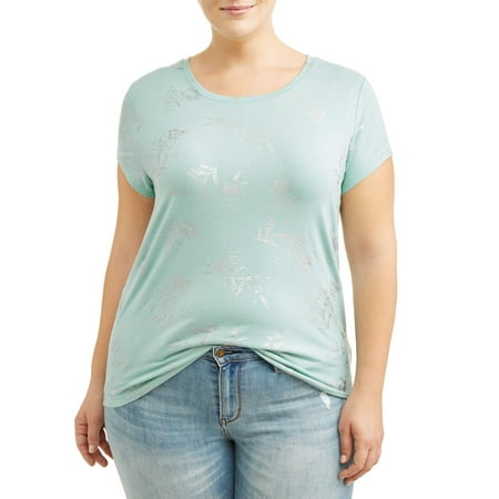 Jersey Print Shift - Women's Plus Size Jersey Printed Tee