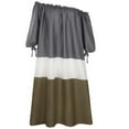 thumbnail image 3 of Plus Size Women Off Shoulder Oversized Maxi Dress Long Sleeve Loose Beach Kaftan, 3 of 3