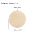 thumbnail image 2 of Unique Bargains Disques Ronds en Bois, Lot de 12 50 mm - Bûches Cercles en Bois Non Fini avec Trous pour Accessoires de Bijoux Bricolage, 2 of 5