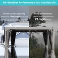 thumbnail image 3 of Domi Outdoor Living 10' x 12' Aluminum Louvered Pergola, Adjustable Roof Louvers, All-Aluminum Frame with Built-In Gutter System for Deck, Garden, or Backyard, Gray, 3 of 8
