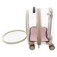 thumbnail image 6 of Breathable Cat Carrier with 4 Rolling Wheels, Cat Carrier Pink 40*27*45cm, 6 of 15
