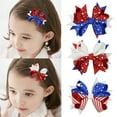 thumbnail image 2 of Kitem Kids Star Stripe US Flag Bowknot Hairpin Hair Clip Independence Day Party Prop, 2 of 13
