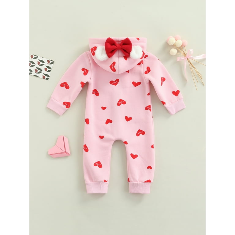 Newborn Baby Girl Winter Clothes Baby Snow Suit Infant Strawberry - Main Image