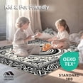 thumbnail image 4 of ODIKA 8'x10' Machine Washable Non-Slip Area Rug, Intricate Medallion Accent Floor Covering with Ornate Central Motif High Traffic Rug with Pad, Black, 661245, 4 of 8