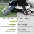 thumbnail image 6 of ABORON 71" Extra Long Dog Ramp for SUV Car, Folding Pet Ramp for Large Dogs with Non-Slip Soft Rug Surface, Sturdy Safe Dog Outdoor Steps for Car, SUV, Truck, Up to 300Lbs, 6 of 8