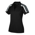 thumbnail image 5 of Sport-Tek Ladies Tricolor Shoulder Micropique Sport-Wick Polo, Style LST658, 5 of 6