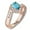 SS925/Rose Gold Plated, variant on USA Mementos Custom Women's Class Ring Sterling Silver for High School and College Graduate-Fashion