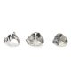 thumbnail image 4 of Anillo De Calaveras De Plata, Práctico Y Práctico Juego De Anillos De Calaveras Para El Tiempo Diario Para Fiestas Y Viajes, 4 of 7