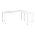 thumbnail image 1 of Hustle 72W L Shaped Computer Desk with Metal Legs in White - Engineered Wood, 1 of 6