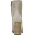 thumbnail image 3 of Sam Edelman Womens Osten Leather Mid-Calf Boots Beige 6 Medium (B,M), 3 of 3