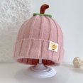 thumbnail image 4 of VNKIDY Kids Caps Autumn Winter Adorable Knitted Baby Hat With Cute Pumpkin Stem Design Boys Girls Warm Cap For Cold Weather Cute Headwear, 4 of 4