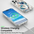 thumbnail image 5 of Casetego for iPhone 15 Pro Max Case 6.1",Shiny Bling Marble Full Body Pro Maxtective Support Wireless Charing Bumper Rugged Anti-Scratch Hybrid Rubber Case Cover,Blue Gold, 5 of 6