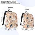 thumbnail image 3 of Naloa Tropical Beach Sea Shell Canvas Backpack for Men Women Rucksack Casual Travel Daypack College Tote Satchel Bookbag for Teens-Small, 3 of 7