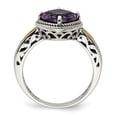 thumbnail image 2 of Auriga 925 Sterling Silver and Gold Engagement Amethyst Engagement Ring Size 6 for Women, 2 of 6