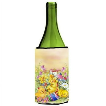 Carolines Treasures APH5613LITERK Easter Chicks & Eggs Wine Bottle Can cooler Hugger