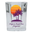 thumbnail image 2 of Virginia Beach Pier Souvenir Virginia Verre à Shot Carré 2 Onces Design Palmier, 2 of 3