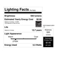 thumbnail image 6 of Feit White B10 E26 (Medium) Filament LED Bulb Soft White 60 Watt Equivalence 2 pk, 6 of 7
