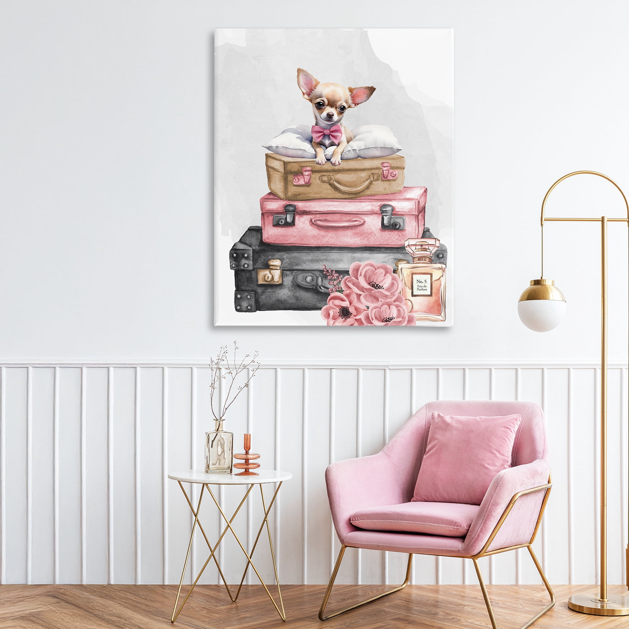 Stupell Industries Trendy Pup Travel Canvas Wall Art, design by Kim Allen