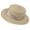 Beige 02, variant on Women Wide Brim Straw Boater Hat UPF Sun Protection Foldable Beach Fedora with Rhinestone Buckle Ribbon