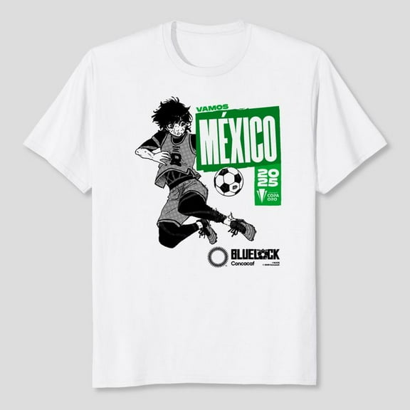 BLUE LOCK x CONCACAF - GO MEXICO: Bachira in Gold Cup 2025 T-Shirt Men's And Women's Graphic Tee 100% Cotton by TBun, Full Sizes S-5XL