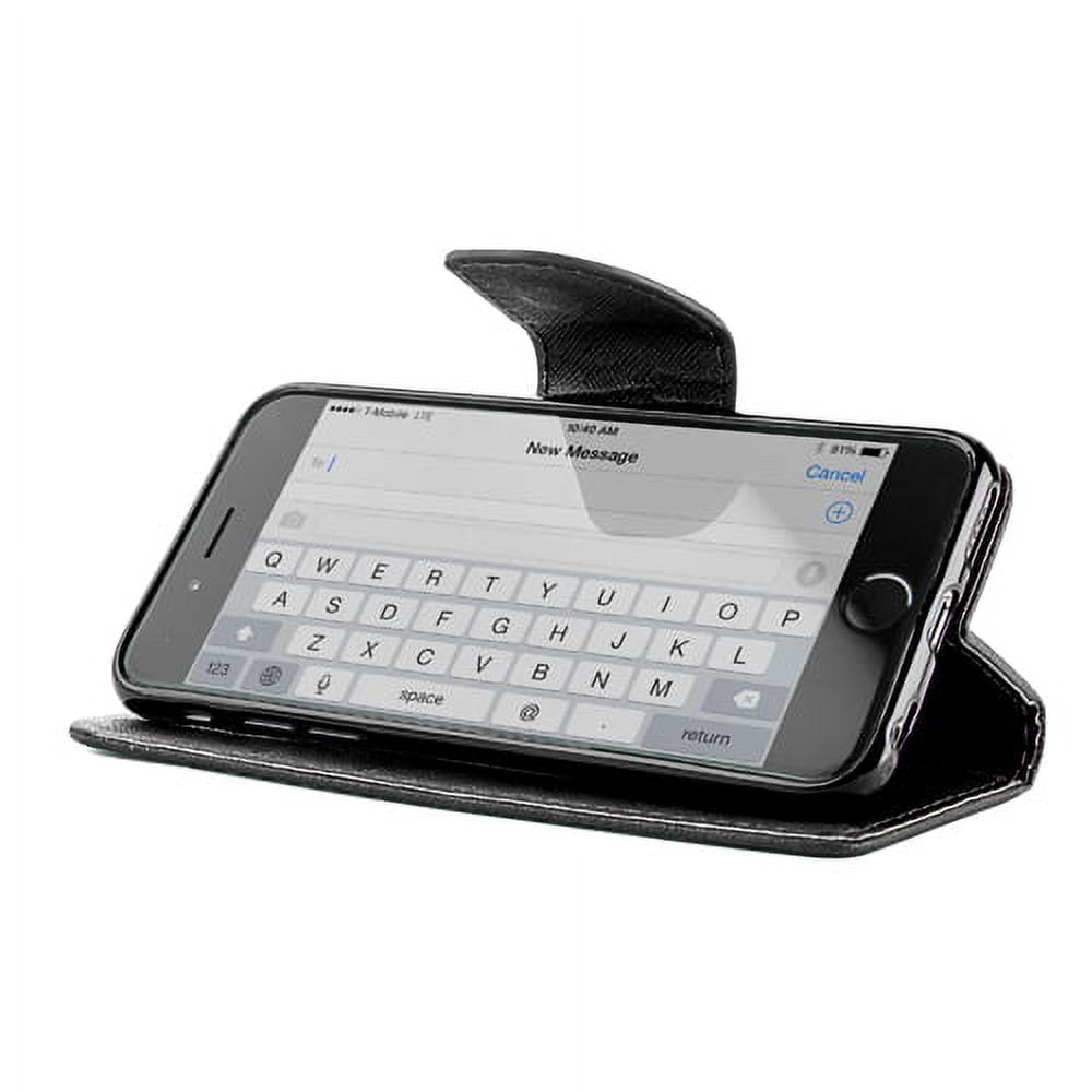 Faux Leather Folio Phone Stand Case With Magnetic Closure For iPhone 6 or 6s