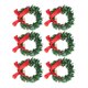thumbnail image 2 of 6 coronas navideñas colgantes para árbol de Navidad, coronas colgantes con lazo y campana para festivales, 2 of 7