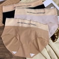 thumbnail image 5 of TNOBHG High-waisted Panties Women's Underpants Ice Silk Quick Dry Seamless Soft Breathable Thin Anti-septic High Waist Stretchy Slim Fit Tummy Control Lady, 5 of 8