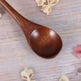 thumbnail image 5 of Hemoton 5pcs Wooden Spoons with Tied Thread Honey Stirring Spoon Round Long Handle Spoons Tableware (Brown, Black Thread), 5 of 6
