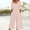 Pink, variant on Wensltd Women Summer Floral Print Casual Short Sleeve Side Pocket Jumpsuit Pants
