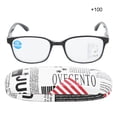 thumbnail image 2 of Anteojos para presbicia con montura blanca transparente de dos tonos y lentes multifocales de +1,00 para lectura y alivio de la fatiga ocular, estilo vintage, antiluz azul, 2 of 8