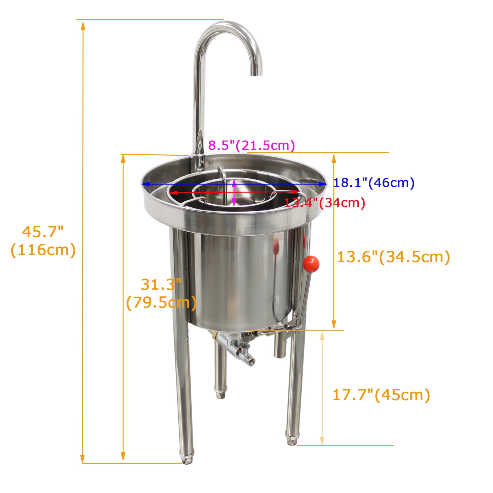 20KG Commercial Rice Washer Rice Bean Wheat Washing Machine with Flow Water for Restaurants School Canteens Hotels Dining Hall Stainless Steel