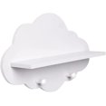 thumbnail image 1 of Estantes en la nube Estante flotante de madera en forma de nube Estantes flotantes blancos Tablero de exhibición de montaje en pared Perchero Estante de almacenamiento Accesorios de guardería 1pc ShuxiuWang 8390613542830, 1 of 1