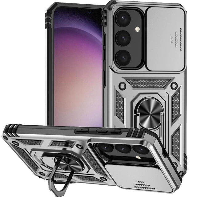 Estuche GANGXUN para Samsung Galaxy S24 Plus, soporte giratorio 360°, estilo mecánico y magnético