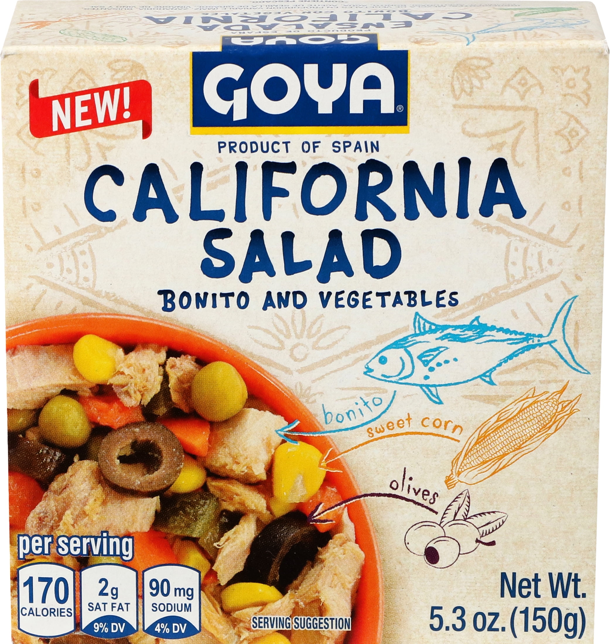 GOYA California Salad Bonito & Vegetables, 5.3 oz