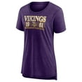 thumbnail image 2 of Women's Fanatics Branded Heathered Purple Minnesota Vikings Neck And Neck Scoop Neck T-Shirt, 2 of 3