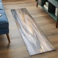 thumbnail image 4 of Yellow Grey Ombre Large Area Rugs for Bedroom Living Room, Soft Non Slip Carpet Bedside Rug, Modern Marble Ink Painting Abstract Rectangle Floor Cover Kitchen Accent Rug 2'x6' for Dining Room/Office, 4 of 9