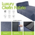 thumbnail image 7 of Outdoor Couch Sofa Comfy Patio Furniture Dense Foam Pool Loungers Lazy Sofa for Outside, Modern ANNY-H Lounge Chair, Water-Resistant Sun Lounger, (Denim Blue, 70'' Length), 7 of 7