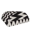 thumbnail image 1 of Abstract Foot Rest, Continuous and Classic Geometric Design of Vertical Zigzags Composition, Non-Slip Backing Adjustable Ergonomic Memory Foam Leg Support for Office, Dark Grey Eggshell, by Ambesonne, 1 of 5