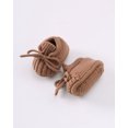 thumbnail image 7 of Baby Booties Knitted Shoes Newborn First Cozy Warm Shoes for Infant Boy Girl Solid Color Winter Shoes 0-3 Months Brown, 7 of 7