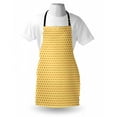 thumbnail image 4 of Funky Apron, Modern and Repetitive Background Pattern Continuous Creative, Unisex Kitchen Bib with Adjustable Neck for Cooking Gardening, Adult Size, Yellow Salmon, by Ambesonne, 4 of 4
