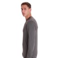 thumbnail image 2 of At The Buzzer Men’s Long Sleeve Thermal Shirt Compression Base Layer Mock Neck Top (Grey, Large), 2 of 3