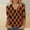 01Multicolor, variant on Halloween Pumpkin Tops Ladies' St. Patrick's Day Printed Round Neck Three Quarter Sleeve 3/4 Sleeve T-shirt Loose Green 5X