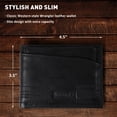 thumbnail image 6 of Wrangler Men's Bifold Wallet with Removable, Independent Card Slot ID Window, Genuine Leather, RFID Blocking, Gift Box Packaging, Father's Day Gifts for Dad, Black, 6 of 8